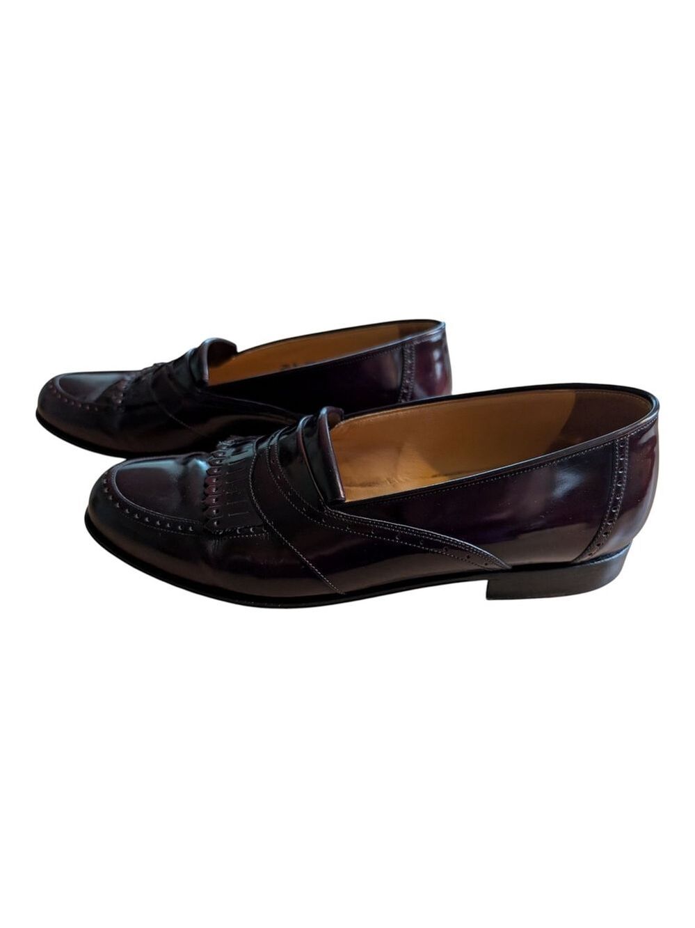 Bally Switzerland Cordovan Losan Loafers Men's 7.5D Woman's 9D Classy Luxury